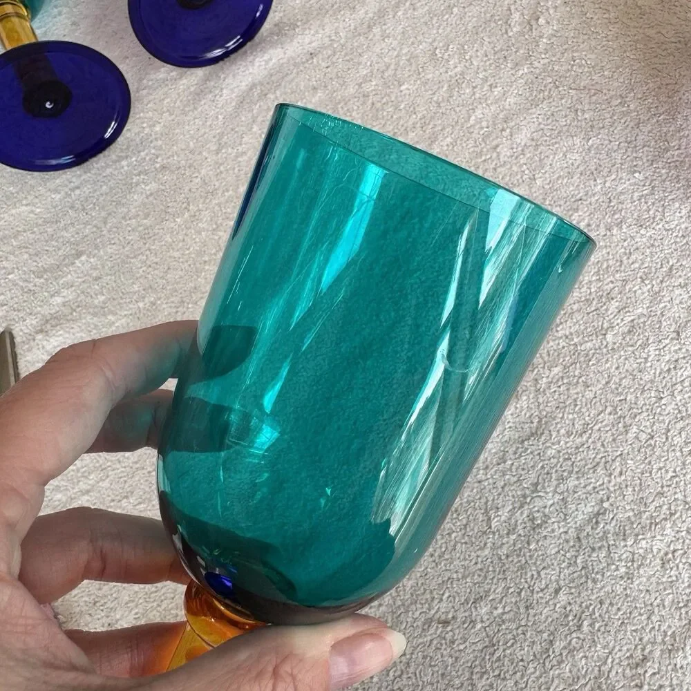 Vintage PrecisionCraft Acrylic Goblets Set 6 Star Trek Quark’s Bar Style 9”